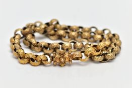 AN ANTIQUE GEORGIAN GOLD CHAIN NECKLACE, CIRCA 1820, designed as a series of belcher links, with