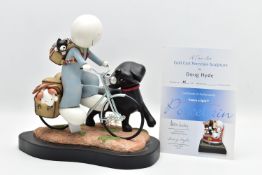 DOUG HYDE (BRITISH 1972) 'SUNDAY RIDERS', a limited edition sculpture depicting a boy on his bike