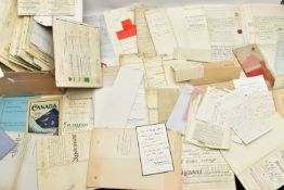 INDENTURES, a collection of over 150 documents, letters and ephemera dating from 1888 - 1929 to