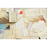 INDENTURES, a collection of over 150 documents, letters and ephemera dating from 1888 - 1929 to