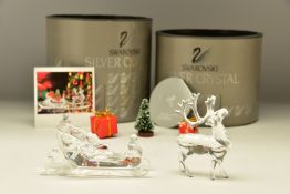 TWO BOXED SWAROVSKI CRYSTAL FROM EXQUISITE ACCENTS SERIES, comprising Sleigh 1996 (205165) with