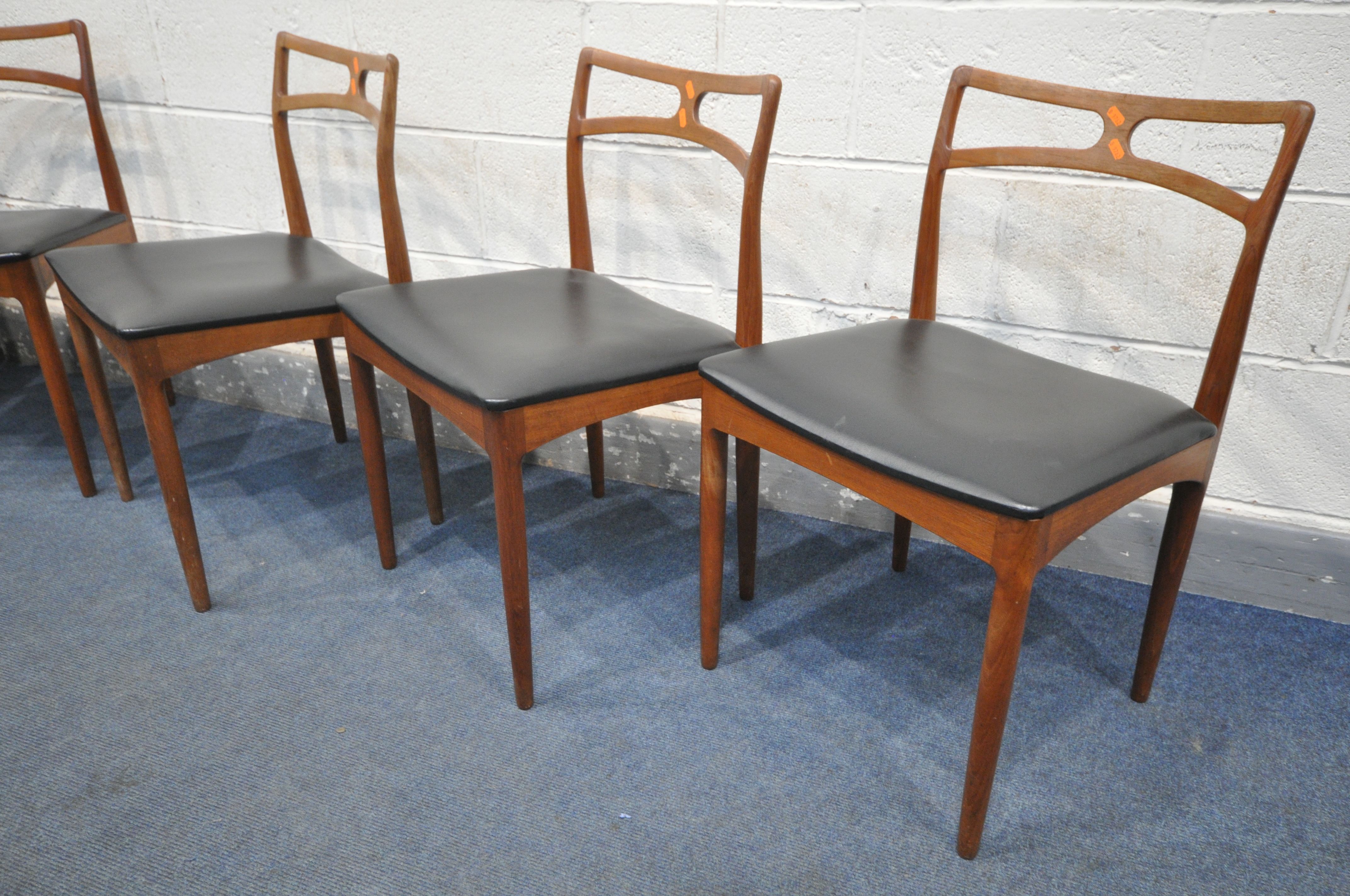 JOHANNES ANDERSEN FOR CHRISTIAN LINNEBERGS MØBELFABRIK, a set of six Danish teak dining chairs, with - Image 2 of 9