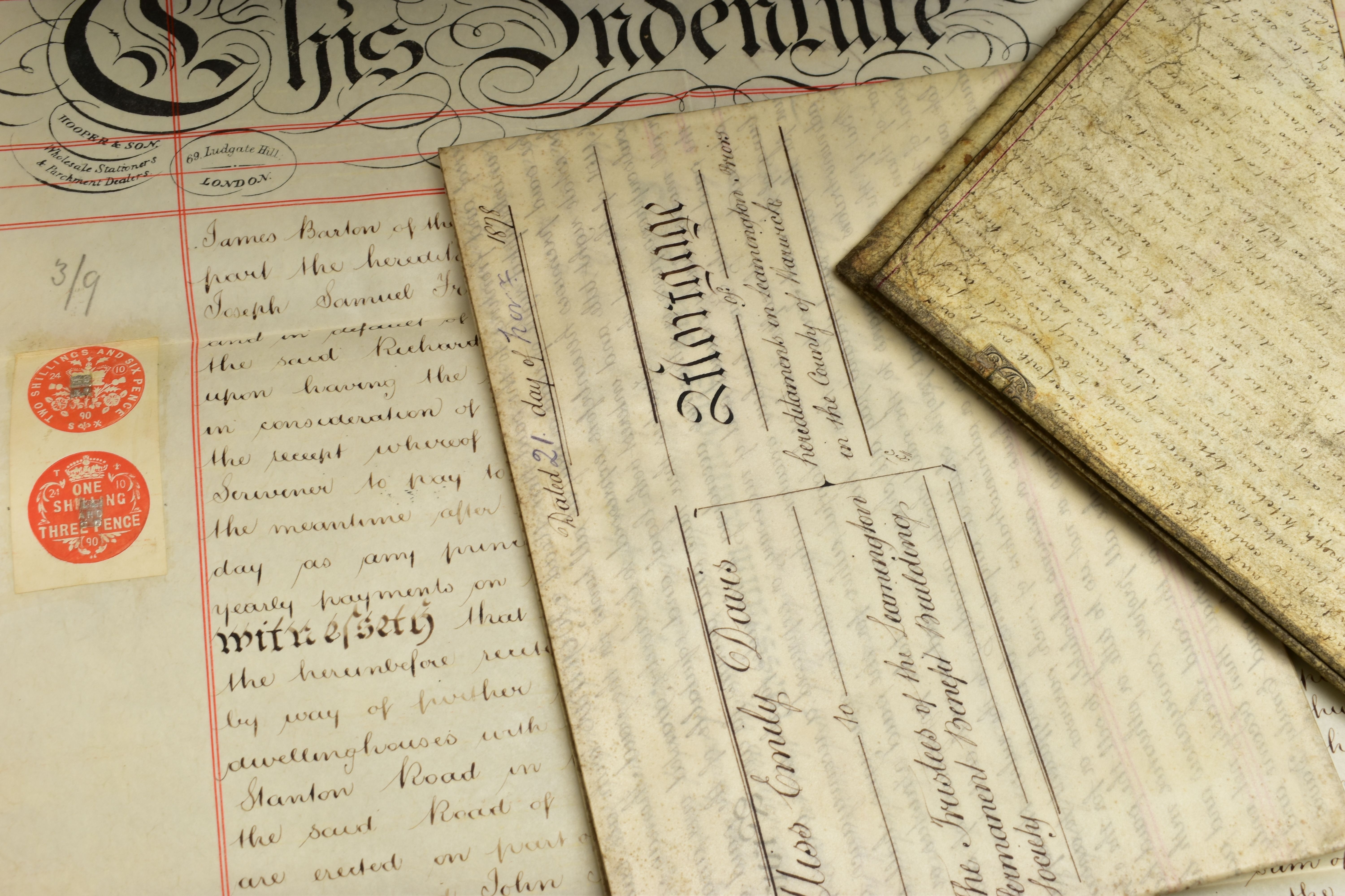 INDENTURES, a collection of approximately 100 legal documents or letters dating from 1720 - 1899 - Bild 5 aus 5