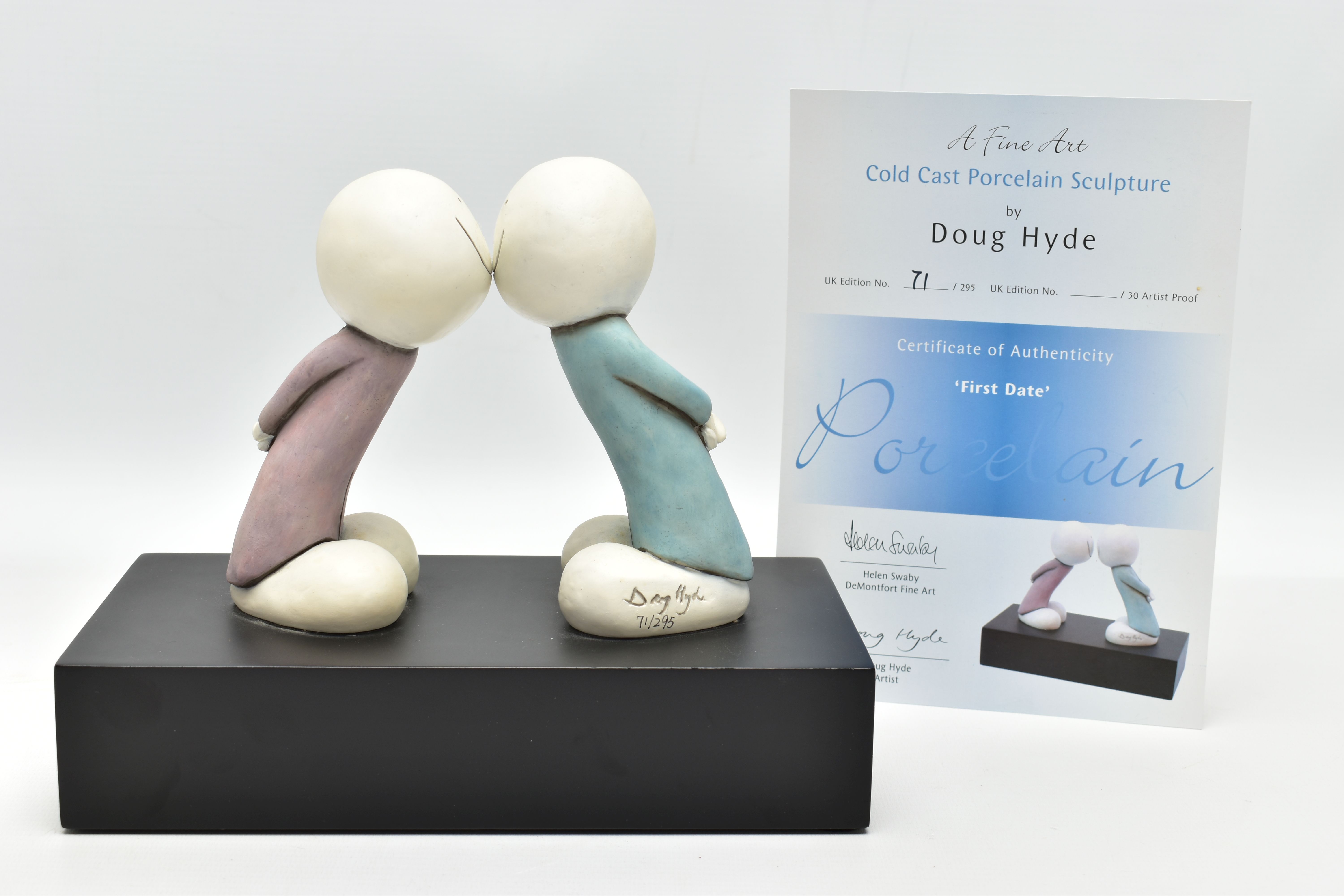 DOUG HYDE (BRITISH 1972) 'FIRST DATE', a limited edition sculpture depicting two figures leaning