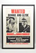 BONNIE AND CLYDE (1967) A DOUBLE CROWN SIZE WANTED STYLE CINEMA POSTER, produced in limited