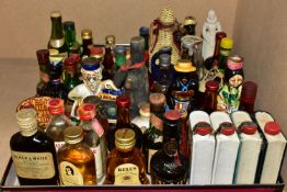 ALCOHOLIC MINIATURES, forty-five miniature bottles of assorted alcohol to include Whisky, Brandy,