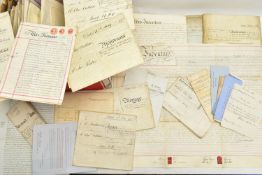 INDENTURES, a collection of approximately ninety-five legal documents or letters dating from
