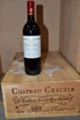 WINE, eleven bottles in original wood case of CHATEAU CHAUVIN 2000, SAINT EMILION GRAND CRU, 13.5%