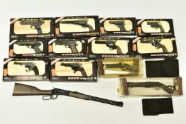 A COLLECTION OF MAINLY BOXED MINIATURE FIREARMS MADE BY ARMODELLI OF ITALY, consisting of:- six