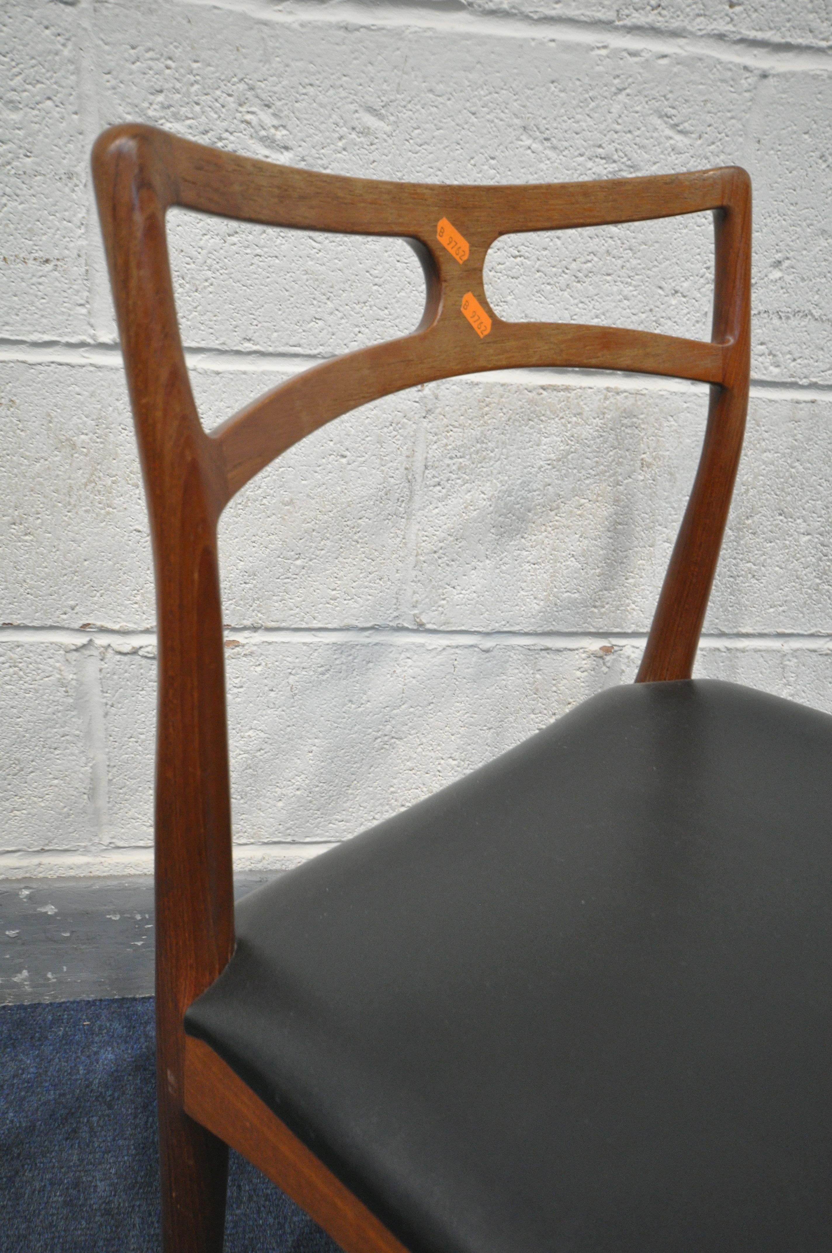 JOHANNES ANDERSEN FOR CHRISTIAN LINNEBERGS MØBELFABRIK, a set of six Danish teak dining chairs, with - Image 5 of 9