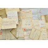 INDENTURES, a collection of approximately 100 legal documents or letters dating from 1720 - 1899