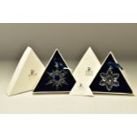 TWO BOXED SWAROVSKI ANNUAL CHRISTMAS ORNAMENTS 1996 AND 1997 (199734 and 211987), both designed by