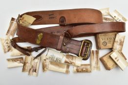 A WORLD WAR TWO PERIOD ARMY OFFICERS SAM BROWNE UNIFORM BELT, attributed to Captain later Major C.