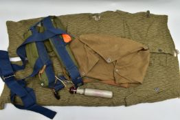BOX CONTAINING A POSTWW2 ERA AIRBORNE FORCES LIFE JACKET, in its issue case and complete with '