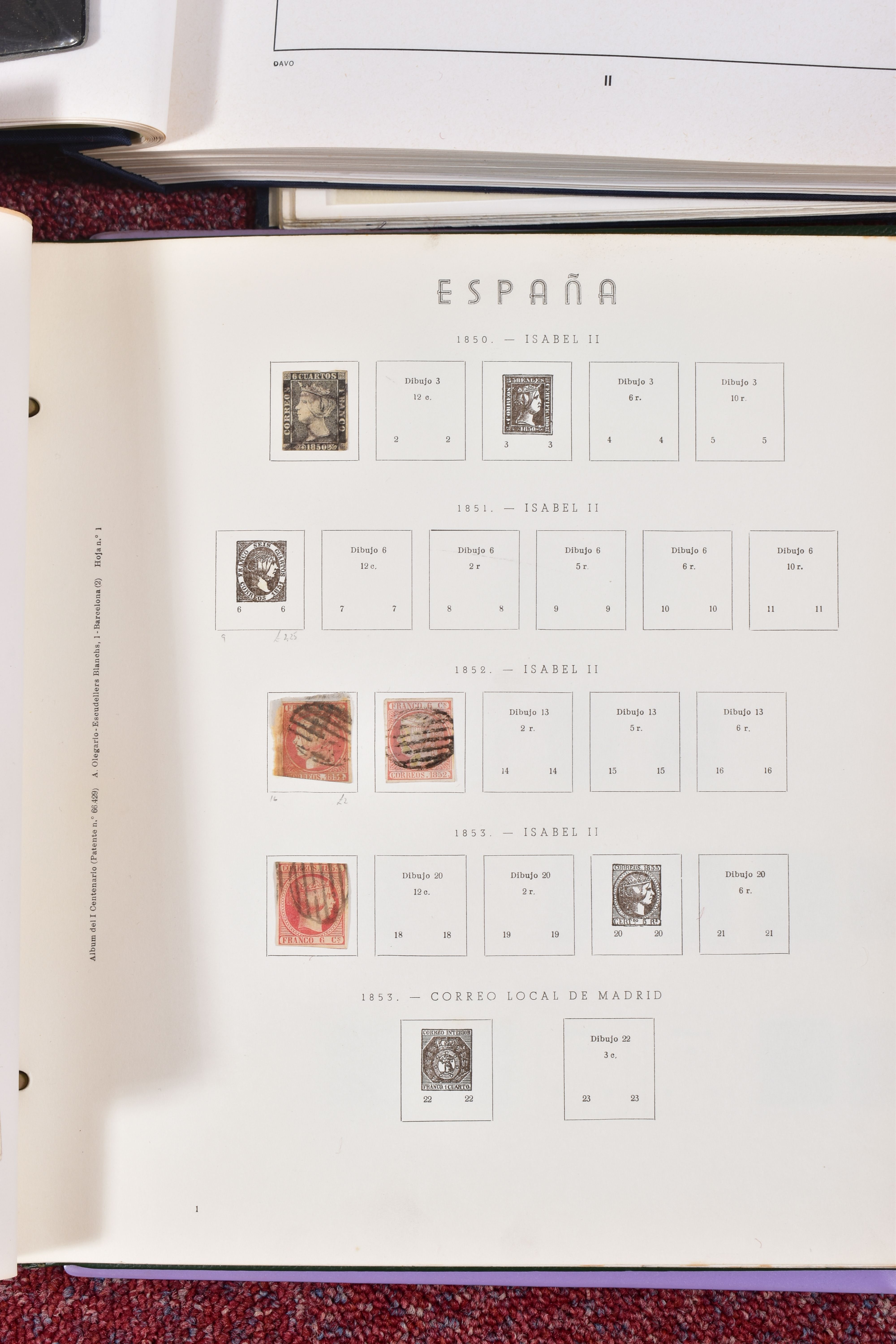 BOX OF STAMPS OF SPAIN FROM FIRST EARLY IMPERFS, mint and used. - Image 2 of 12