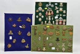 MILITARY CAP BADGES, three pads of Badges seventy nine in number, some staybright post WW2 also