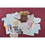 LARGE ACCUMULATION OF STAMPS IN BOX, mostly in packets, but we note a remaindered very old Senf