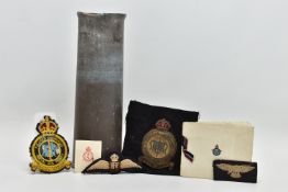 AN 18 POUNDER SHELL, with base markings, together with a small number of clotroyal mailh blazer