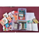 LARGE ACCUMULATION OF STAMP REFERENCE BOOKS, and other accessories in two boxes, we note SG