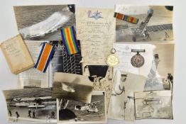 A BRITISH WAR & VICTORY MEDAL PAIR OF MEDALS, named to PLY-1318 -S- Pte J Jennings. RMLI, together