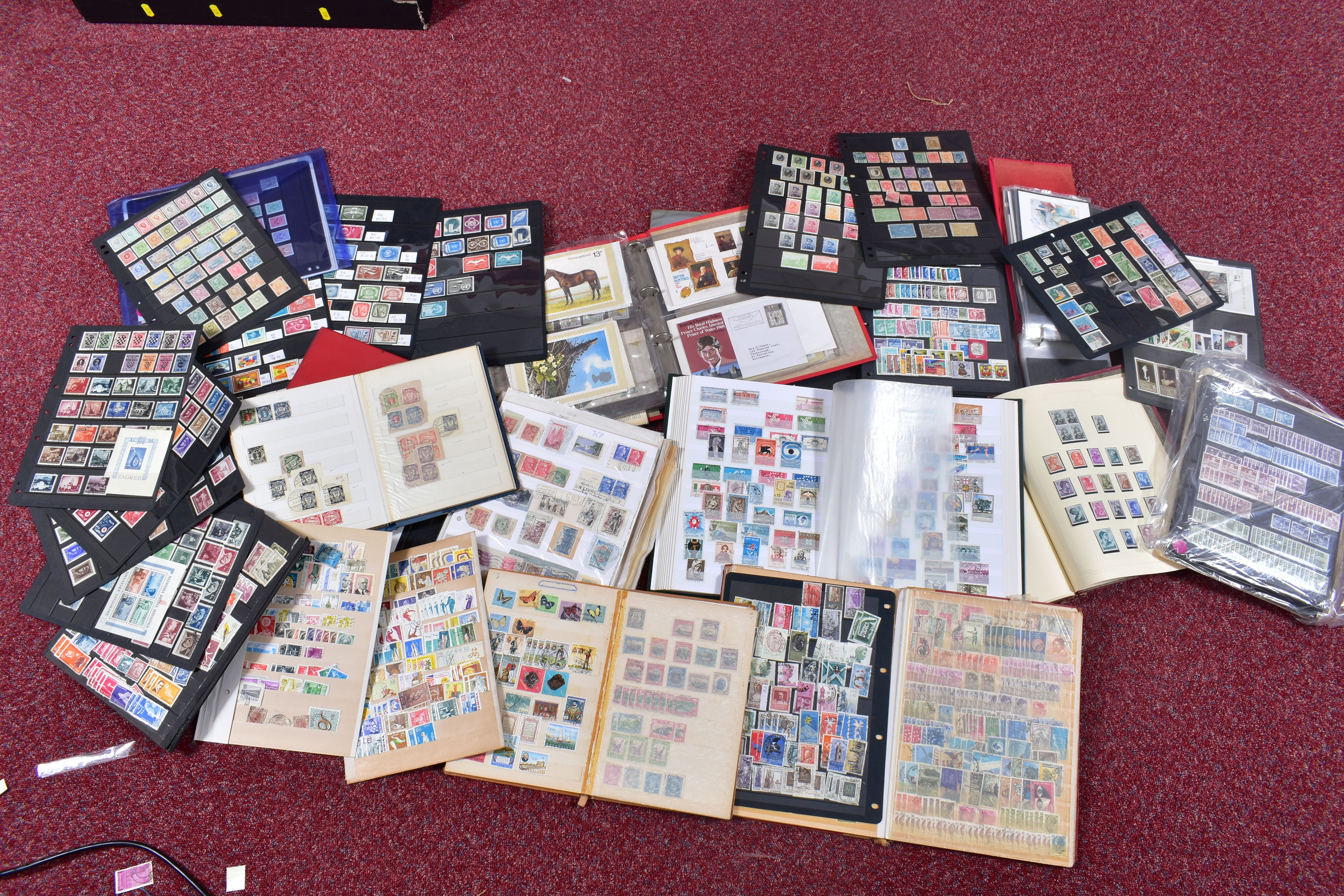 ACCUMULATION OF EUROPEAN STAMP ALBUMS, most mint and used in numerous albums and folders with