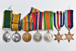 GROUP OF FIVE WW2 MEDALS as follows, 1939-45, France & Germany Stars, Defence & War Medal,