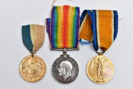 BRITISH WAR & VICTORY WW1 MEDALS, named to 41567 Pte R.E.Moore. Royal Berkshire Regt, together