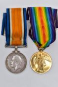 BRITISH WAR & VICTORY MEDAL PAIR, named 85212 Pte S.W.INSLEY, Northumberland Fusiliers
