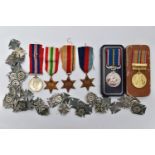 A GROUP OF LOOSE WW2 MEDALS as follows 1939-45,Africa, Italy stars & War Medal, together with