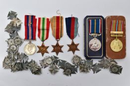 A GROUP OF LOOSE WW2 MEDALS as follows 1939-45,Africa, Italy stars & War Medal, together with