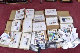 LARGE COLLECTION OF GB STAMPS WITH SEVEN BINDERS, of FDCs from 1940-2005 (not comprehensive, but