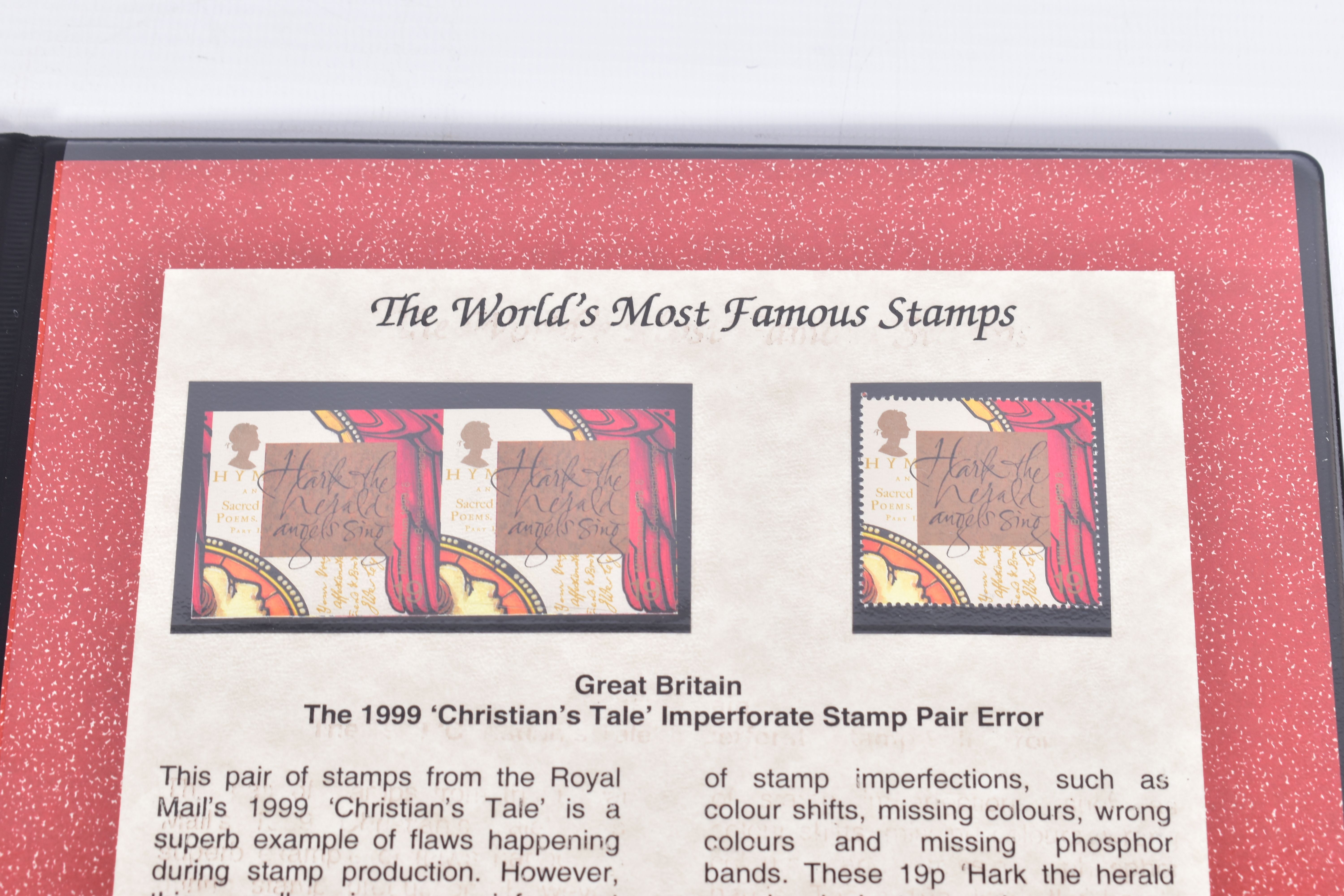 GB 1999 CHRISTIANS TALE 19p IMPERFECT PAIR SG 2115a, fine MNH in Westminster folder, supplied with - Image 4 of 4