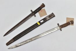 BRITISH PATTERN 1907 RIFLE BAYONET, maker marked to Wilkinson, 7-18 marks together with proof marks,