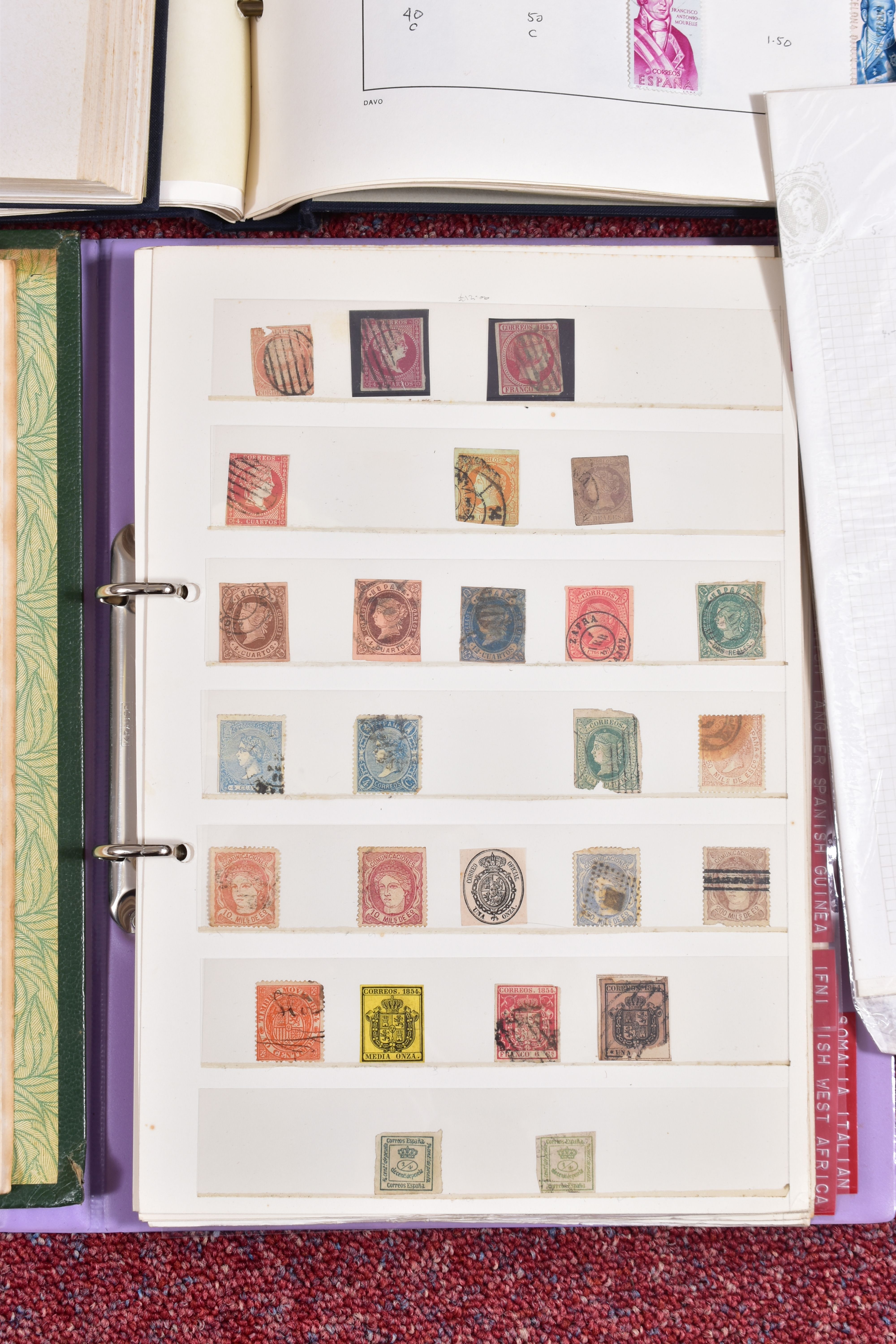 BOX OF STAMPS OF SPAIN FROM FIRST EARLY IMPERFS, mint and used. - Image 5 of 12