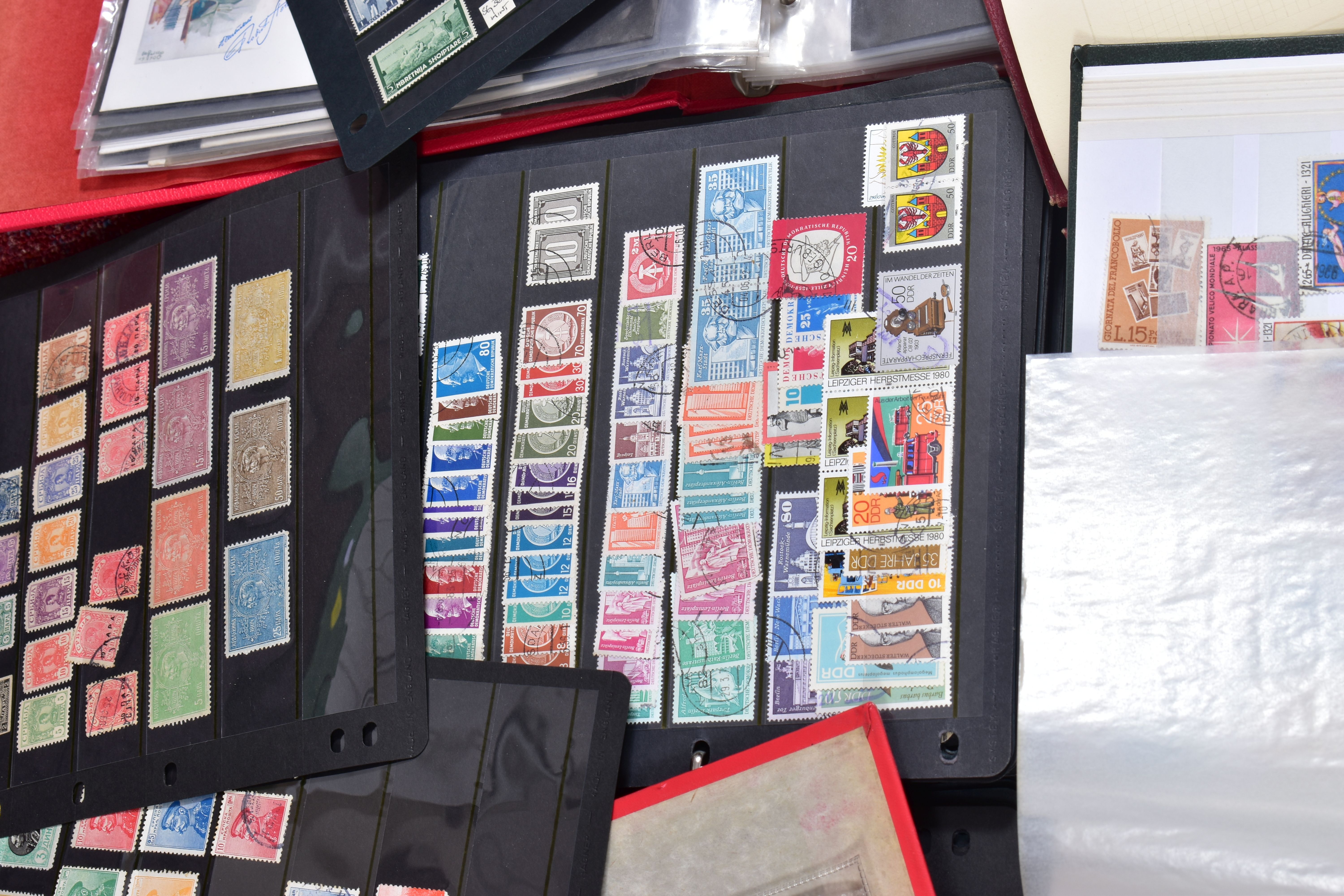 ACCUMULATION OF EUROPEAN STAMP ALBUMS, most mint and used in numerous albums and folders with - Image 10 of 14