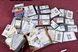 LARGE ACCUMULATION OF STAMPS IN FOUR BOXES, main strength in Channel Islands, IOM, Caribbean