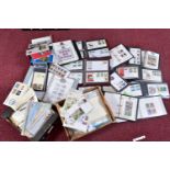 LARGE ACCUMULATION OF STAMPS IN FOUR BOXES, main strength in Channel Islands, IOM, Caribbean