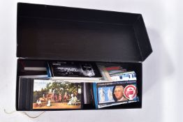 GB STAMPS IN BLACK BOX WITH APPROX 85 PRESTIGE booklets from 1971 Wedgewood to 2013 Doctor Who,