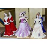 SIX BOXED COALPORT LADIES OF FASHION FIGURINES, comprising Karen Figurine of the Year 1996, Anne
