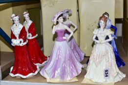 SIX BOXED COALPORT LADIES OF FASHION FIGURINES, comprising Karen Figurine of the Year 1996, Anne