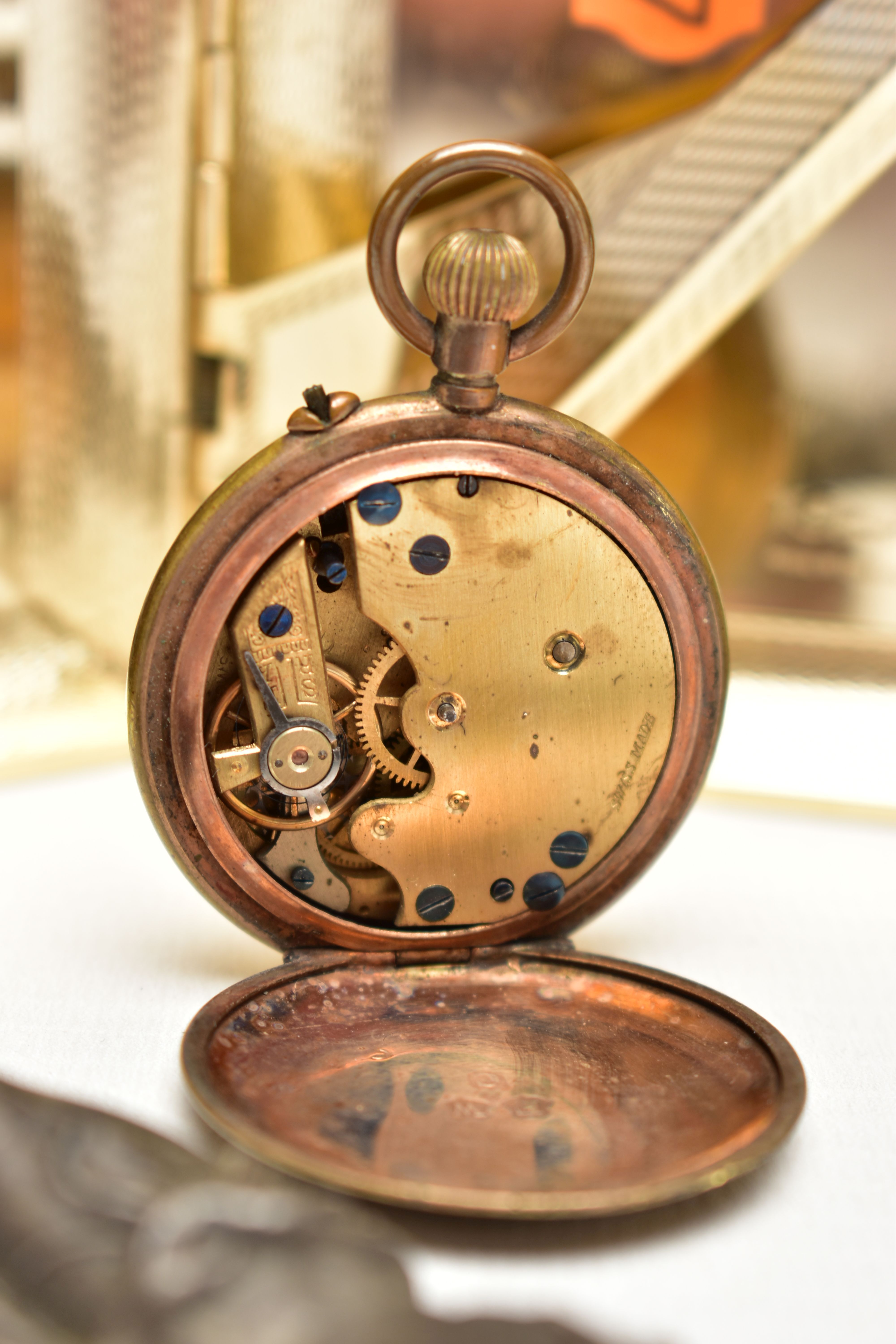 TWO POCKET WATCHES AND TWO WATCH HEADS, the first a 'Smiths Empire' pocket watch, a lady's pocket - Image 5 of 6