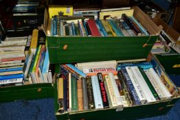 BOOKS, five boxes containing approximately one hundred and eighty miscellaneous titles in hardback