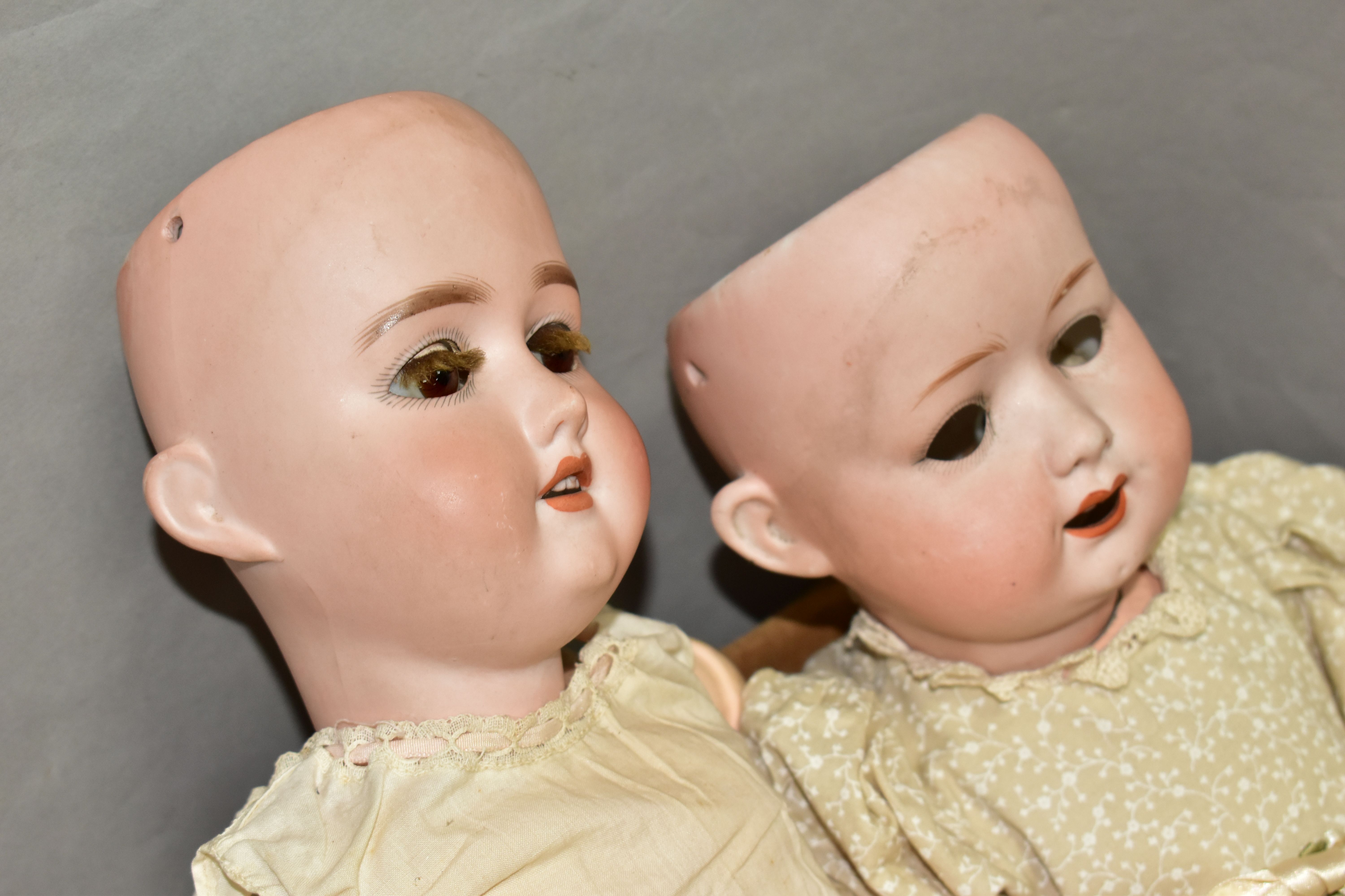 TWO ANTIQUE DOLLS, comprising a Heubach Koppelsdorf bisque headed doll, numbered to the back of - Image 4 of 7