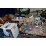 TEN BOXES AND LOOSE MODERN CERAMICS AND GLASS ETC, to include boxed and unboxed drinking glasses,