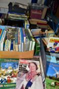 TEN BOXES OF BOOKS AND MAPS, approximately one hundred and twenty titles to include History of