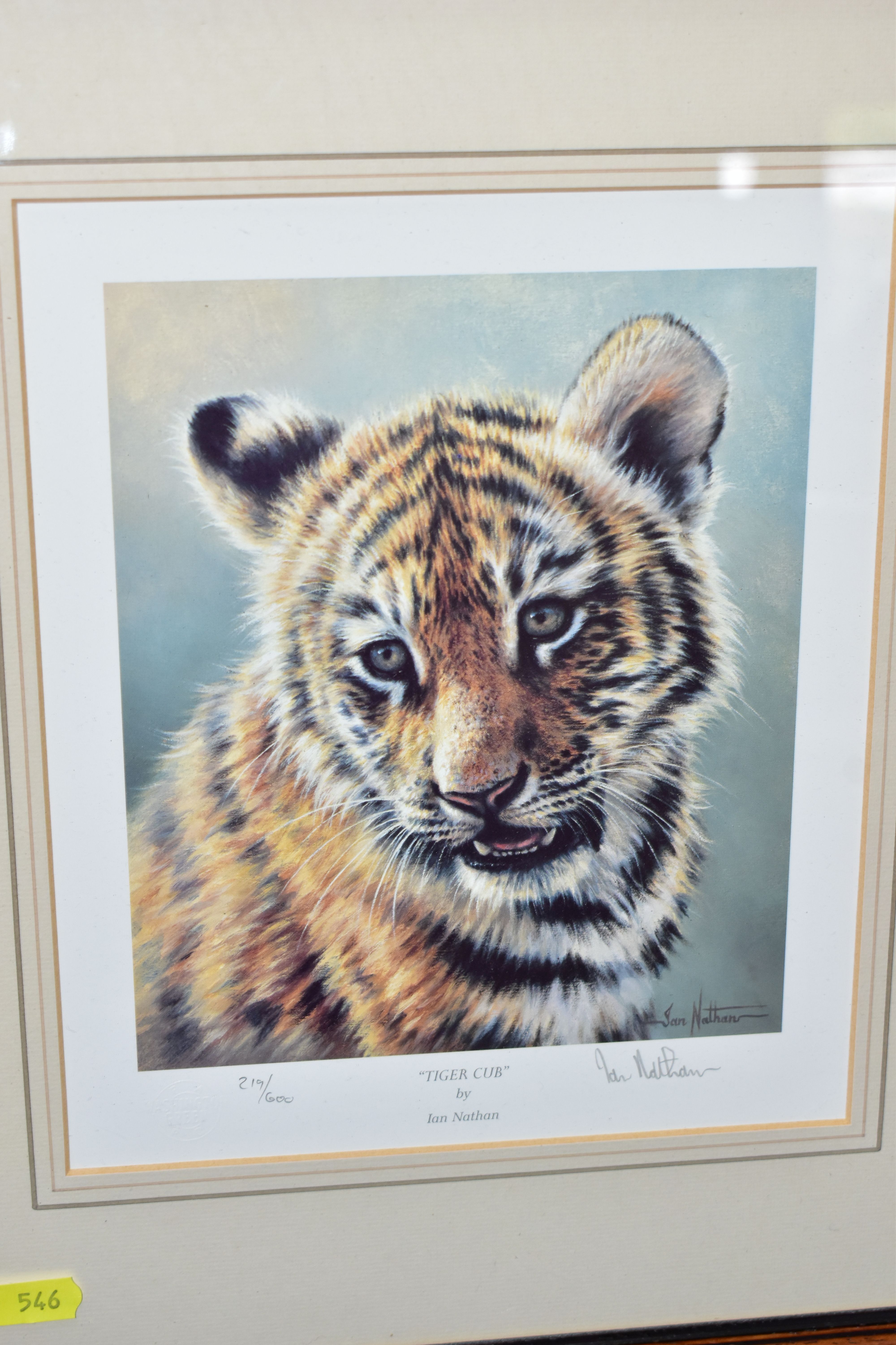 FIVE SIGNED LIMITED EDITION WILDLIFE PRINTS, comprising a set of four Ian Nathan prints, Puma Cub, - Image 4 of 6