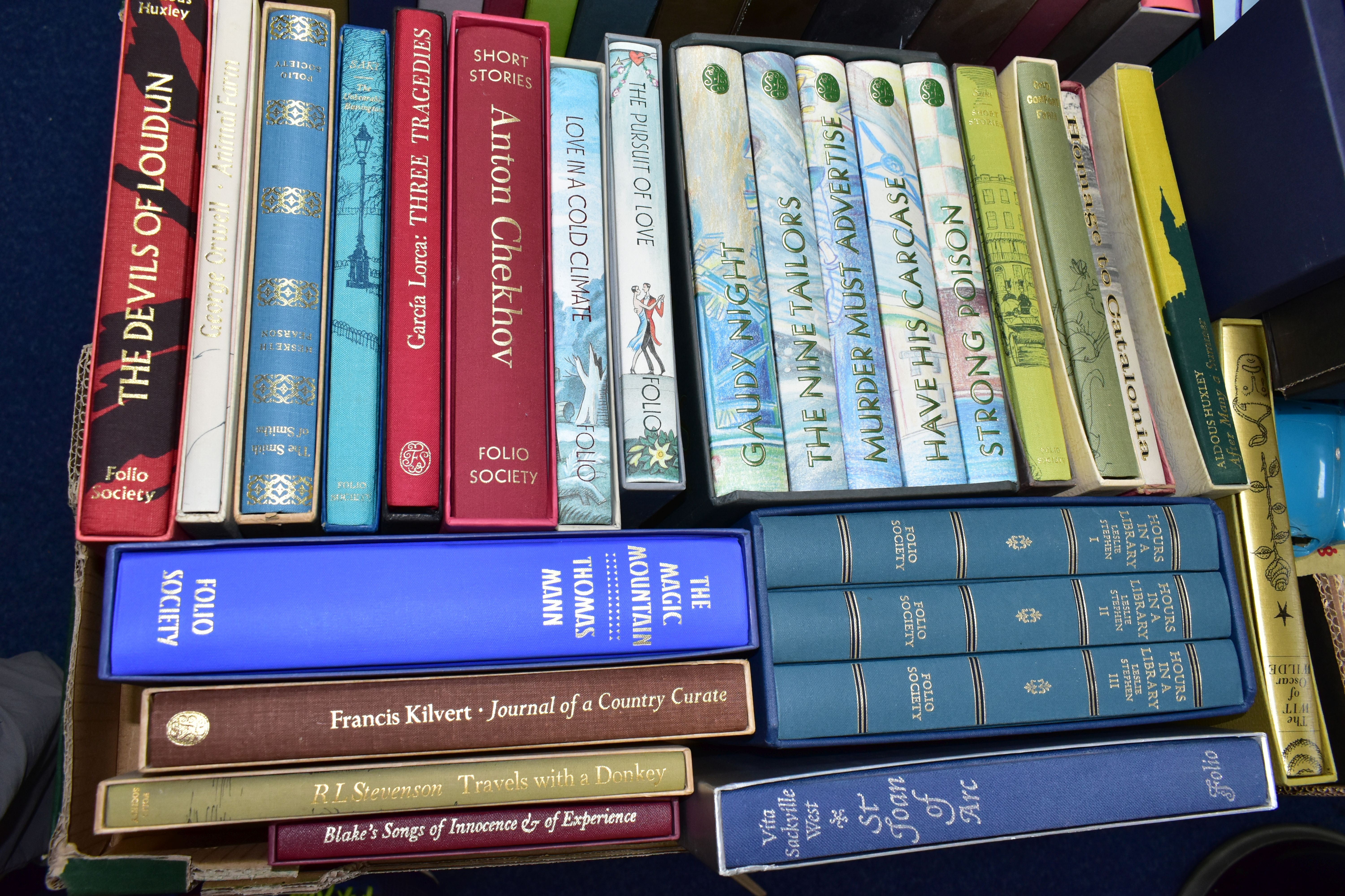 BOOKS, two boxes containing fifty FOLIO SOCIETY publications in hardback format to include five - Image 3 of 3