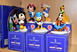 SIX BOXED ROYAL DOULTON THE MICKEY MOUSE COLLECTION FIGURES, comprising Mickey Mouse MM1, Minnie