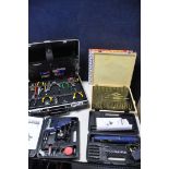 A SCREWFIX 51 PEICE TAP N DIE SET in original case, along with a Powercraft PSG150K soldering gun,