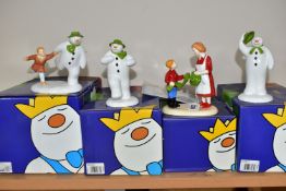 FOUR BOXED COALPORT THE SNOWMAN CHARACTER FIGURES, comprising The Greeting, Thanks Mum limited